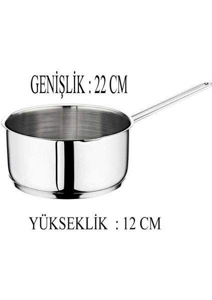 Çelik Kaçerola 22 cm Sütlük/sosluk Cam Kapaklı fiyatları