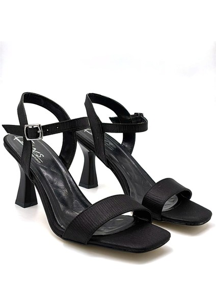 (Wiesse) Tek Bant Topuklu Kadın Ayakkabı Siyah