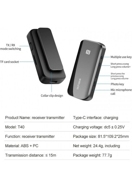 Aux Bluetooth 5.1 Şarjlı Audio Ses Alıcı-Verici Receiver Transmitter modelleri