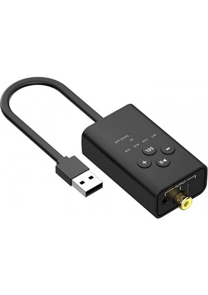 5.2 Bluetooth Ses Alıcısı Pc Için Fiber Koaksiyel Aux Çıkışlı Dijital Dönüştürücü