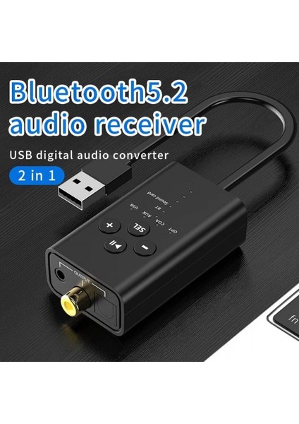 5.2 Bluetooth Ses Alıcısı Pc Için Fiber Koaksiyel Aux Çıkışlı Dijital Dönüştürücü fiyatları