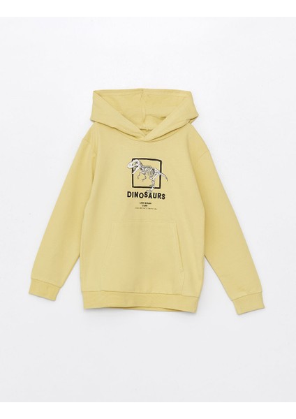 Yeni Sezon Kapusonlu Baskili Uzun Kollu Erkek Cocuk Sweatshirt - S4DO68Z4