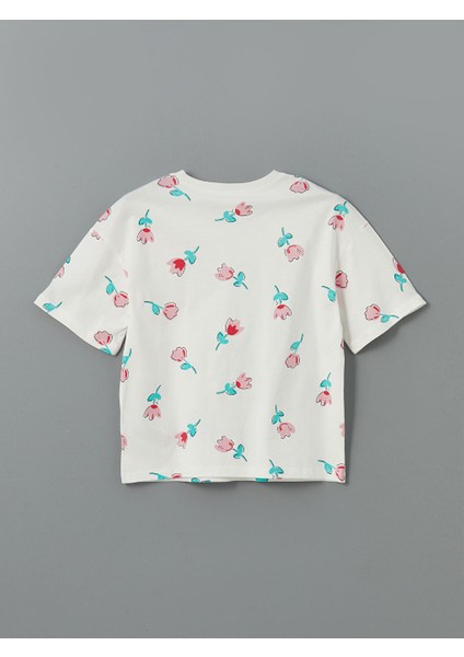 Yeni Sezon Bisiklet Yaka Cicekli Kiz Cocuk Sortlu Pijama Takimi - S5FL08Z4 modelleri
