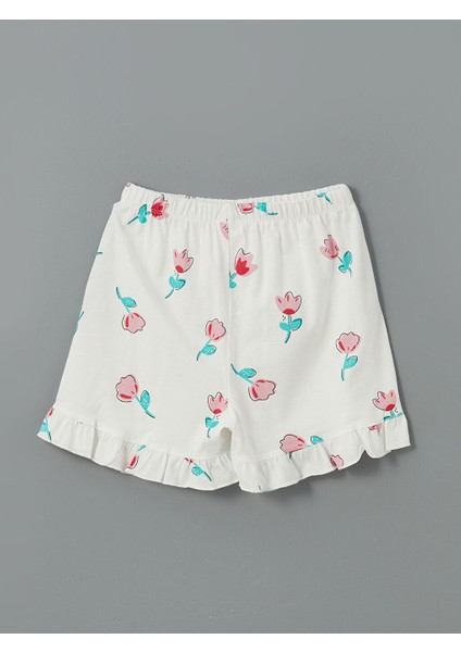Yeni Sezon Bisiklet Yaka Cicekli Kiz Cocuk Sortlu Pijama Takimi - S5FL08Z4 indirimleri