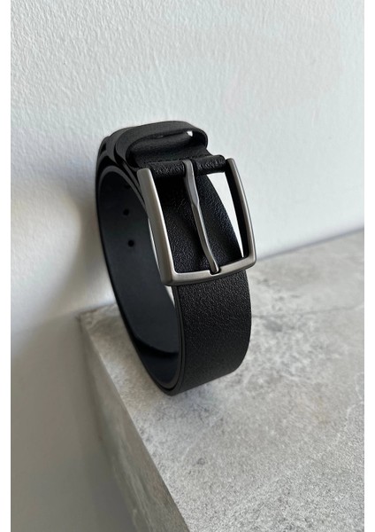 Siyah Klasik 4 cm Kemer