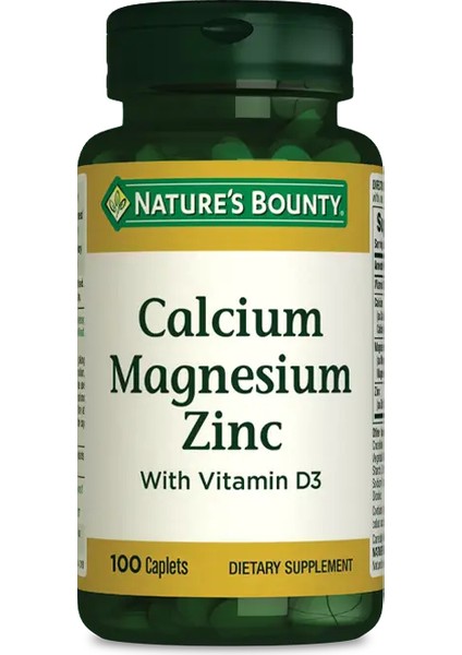 Calcium Magnesium Zinc + D3 Takviye Edici Gıda 100 Taplet modelleri