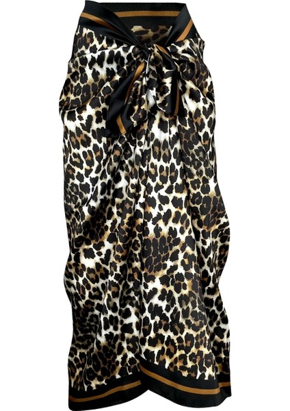 Stella-Leopar Desen Pareo Iç Göstermeyen Parlak KUMAŞ-95CM*145CM fırsatları