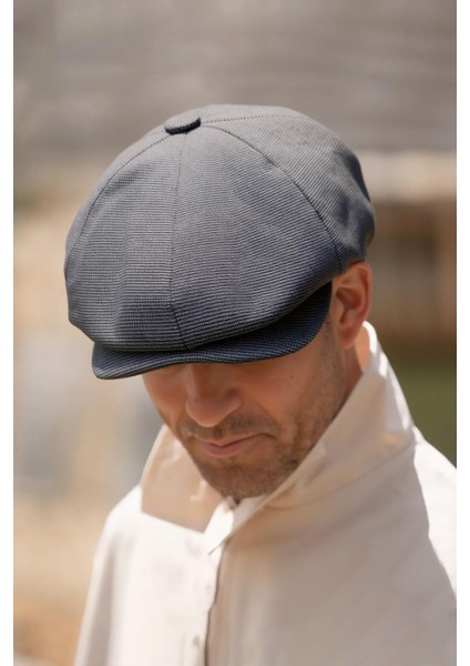 Erkek Ingiliz Newsboy Kasket Antrasit Driver Şapka