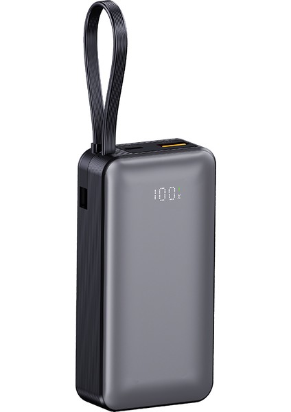 PW-109 10.000 Mah 22.5W Hızlı Şarjlı Dahili Usb-C Kablolu Powerbank