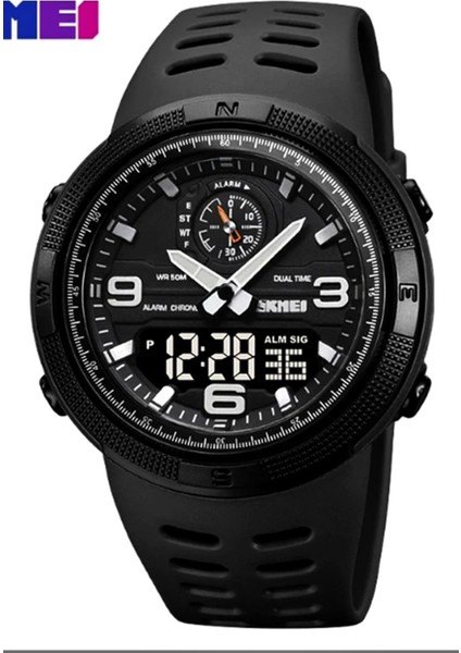 Skmei 1655 Dijital Analog Spor Erkek Kol Saati
