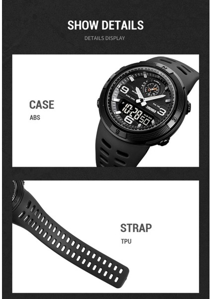Skmei 1655 Dijital Analog Spor Erkek Kol Saati indirimleri
