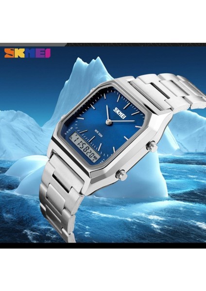 Skmeı 1220 Erkek Mavi Tasarım Analog-Dijital Kol Saati fırsatları