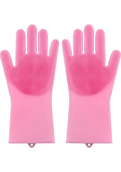Evcil Hayvan Bakım Eldivenleri Köpek Kedi Banyo Temizlik Eldiven Şampuan Yı Temiz Yumuşak Silikon Epilasyon Eldiven Eli Koruma Color: Pembe (Yurt Dışından)