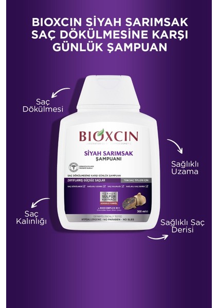 Siyah Sarımsak Şampuanı 300 ml 3 Adet modelleri