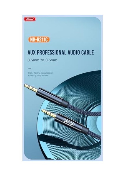 3.5mm Aux Ses Kablosu R211C, 1 Metre Örgü Kaplama, Araba ve Kulaklık Uyumlu, Hd Ses, Dayanıklı Kablo (Siyah) fiyatları