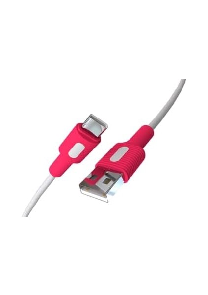 Coral USB A-C Hızlı Şarj Kablosu (Beyaz + Beyaz/pembe Uç) (150 Cm) fiyatları