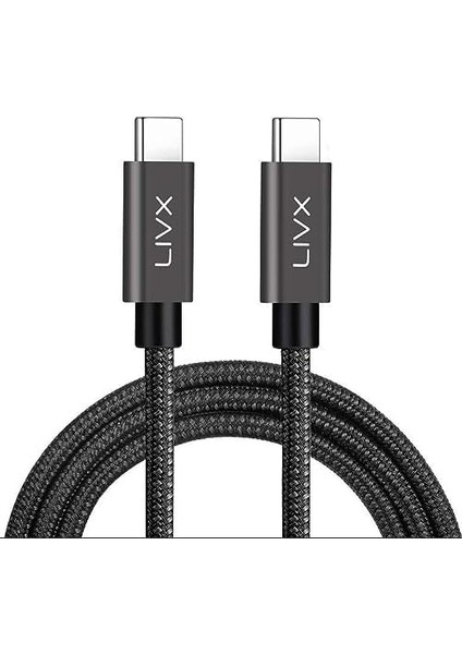 Force 100W Type-C To Type-C 3 Metre USB 3.1 Gen2 10 Gbps 4k@60hz Hızlı Şarj Data ve Görüntü Aktarım Kablosu Örgülü modelleri