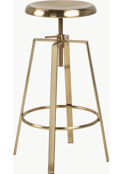 Goose Döner Bar Taburesi – Altın Renkli Metal, Yükseklik Ayarlı ve Modern Tasarım