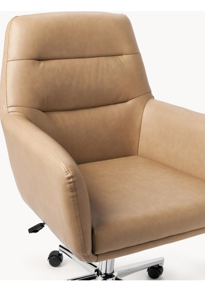 Benson Ofis Sandalyesi: Kolçaklı, Ayarlanabilir, Koyu Gri