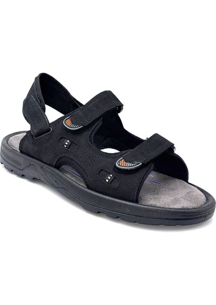 Ran Hakiki Deri Poli Hafif Taban Erkek Comfort Sandalet Siyah fiyatları
