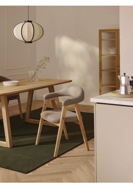 Nik Kollu Sandalye - 35.000 Martindale Kumaş, Yağlı Meşe Gövde, Ergonomik Tasarım modelleri