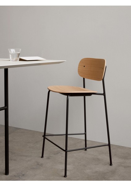 Co Metal ve Ahşap Bar Taburesi - Meşe Kaplama, Zarif Tasarım indirimleri