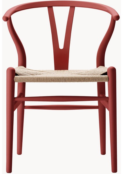 Hans J. Wegner CH24 Wishbone Sandalye: El Örgüsü Oturma Alanlı Ahşap Sandalye