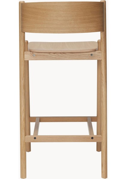 Oblique Bar Taburesi - Meşe Kaplama, Kavisli Sırtlı, Zamansız Tasarım modelleri