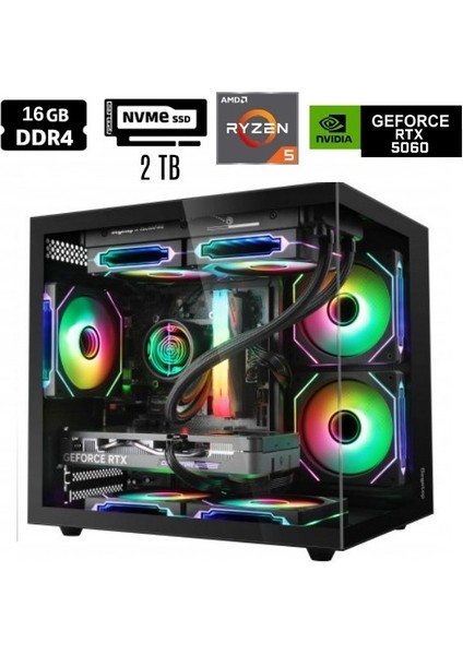 Bisistem Segotep-Bs7-C Brave W1 Amd Ryzen 5 5600 16 GB Ddr4 Rtx 5060 8gb 2tb SSD Freedos Oyuncu Masaüstü Bilgisayarı