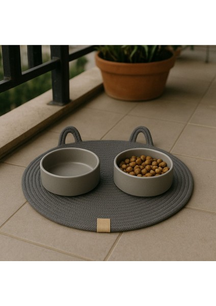 Evcil Hayvanlar Için 40X40 cm Beslenme Paspası, Dayanıklı ve Şık Altlık