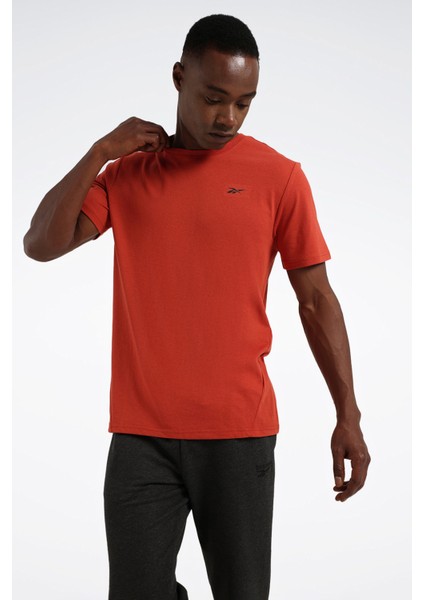 Kiremit Erkek Yuvarlak Yaka Normal Kalıp T-Shirt 100205341 Athlete Tee 2.0 Rbk-Endur