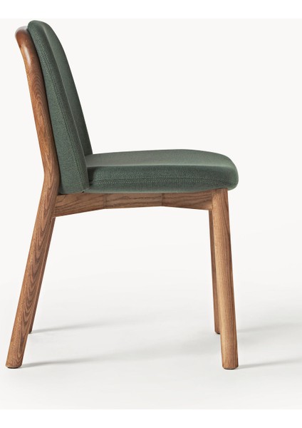 Julie Koyu Yeşil Döşemeli Dişbudak Ahşap Sandalye
