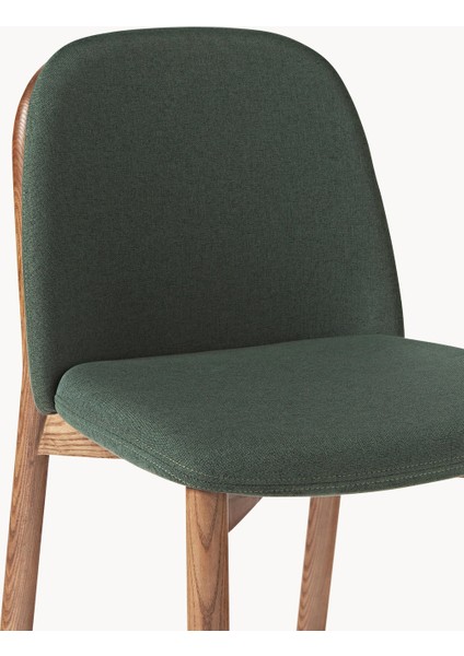 Julie Koyu Yeşil Döşemeli Dişbudak Ahşap Sandalye