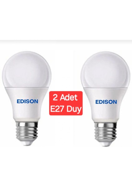 LED Ampul Beyaz Renk 9 Watt Tasarruflu 2li Paket Ampül