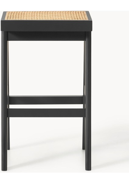 Sissi Viyana Hasır Bar Taburesi – Koyu Ahşap Iskelet, Bej Oturak fırsatları