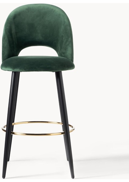 Rachel Kadife Bar Sandalyesi – Retro Stil, Yüksek Konfor, 100 cm Tezgah Uyumlu indirimleri