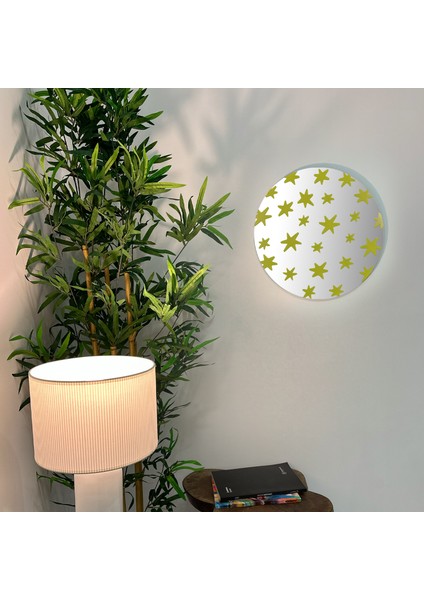 Echo Deco Yıldız Desen Baskılı Dekoratif Ayna