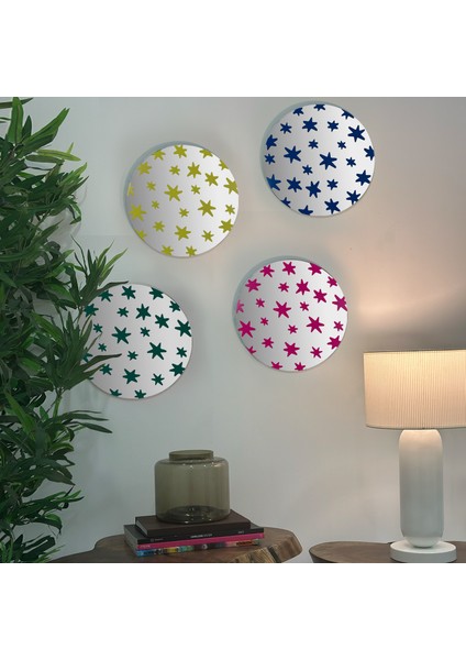 Echo Deco Yıldız Desen Baskılı Dekoratif Ayna modelleri