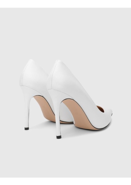 Linz Hakiki Deri Beyaz Kadın Stiletto fırsatları