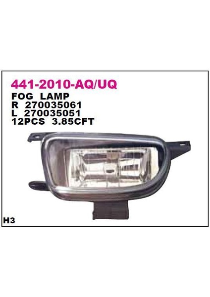 DEPO-441-2010L-UQ - Sıs Lambası Sol Volkswagen Transporter T4 97-