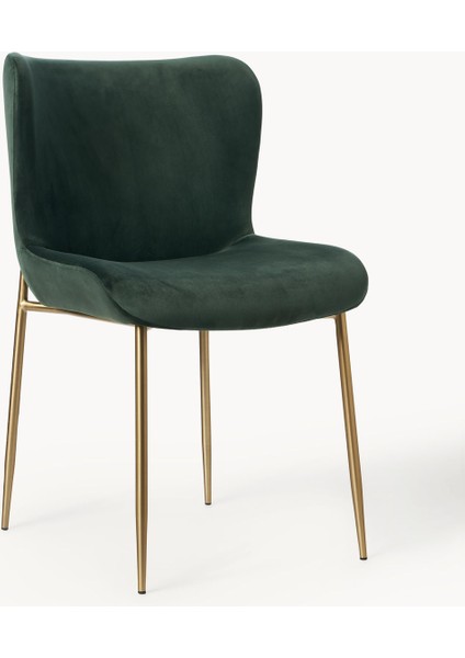 Tess Kadife Sandalye - 30.000 Martindale, Kavisli Form, Metal Ayaklı, Konforlu Tasarım fiyatları