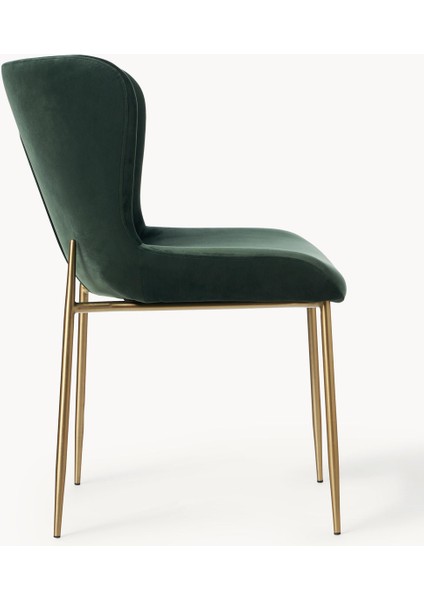 Tess Kadife Sandalye - 30.000 Martindale, Kavisli Form, Metal Ayaklı, Konforlu Tasarım fırsatları