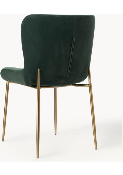 Tess Kadife Sandalye - 30.000 Martindale, Kavisli Form, Metal Ayaklı, Konforlu Tasarım indirimleri