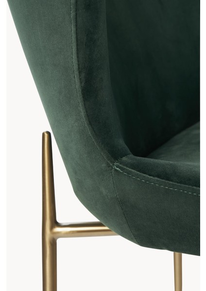 Tess Kadife Sandalye - 30.000 Martindale, Kavisli Form, Metal Ayaklı, Konforlu Tasarım