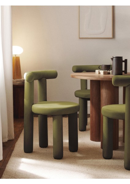 Calan Kadife Sandalye – 30.000 Martindale, Kavisli Form, Konforlu ve Modern Tasarım modelleri