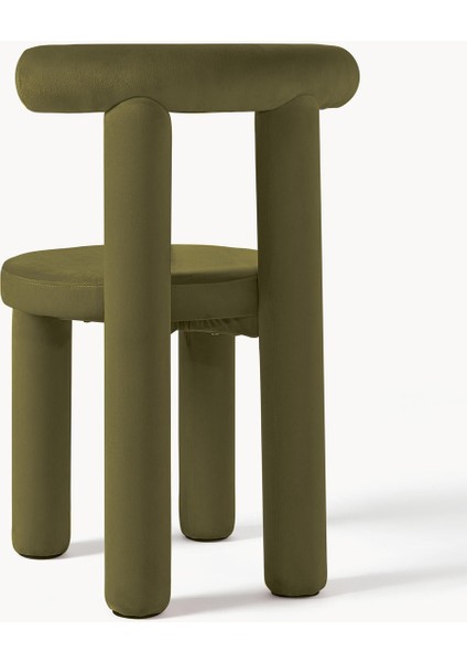 Calan Kadife Sandalye – 30.000 Martindale, Kavisli Form, Konforlu ve Modern Tasarım