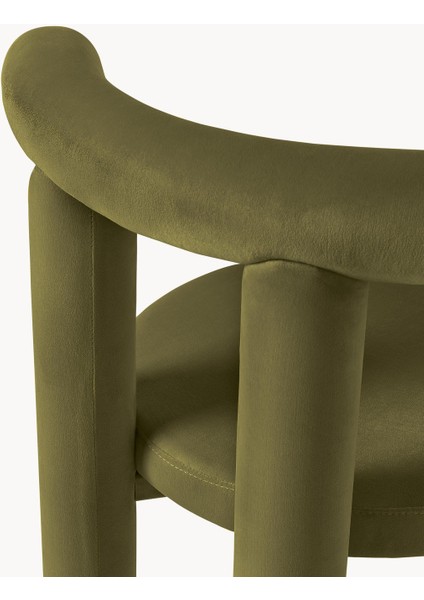 Calan Kadife Sandalye – 30.000 Martindale, Kavisli Form, Konforlu ve Modern Tasarım