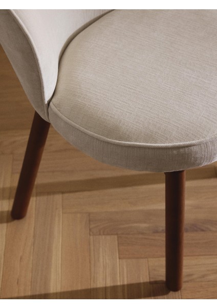 Serena Teddy Kumaşlı Sandalye – Sıcacık Konfor, Doğal Zarafet