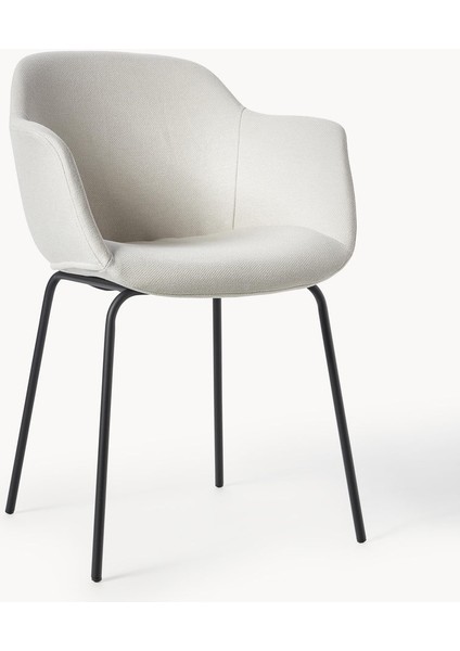 Fiji Kollu Sandalye – Scandi Stil, 40.000 Martindale, Metal Ayaklı, Dar Oturumlu