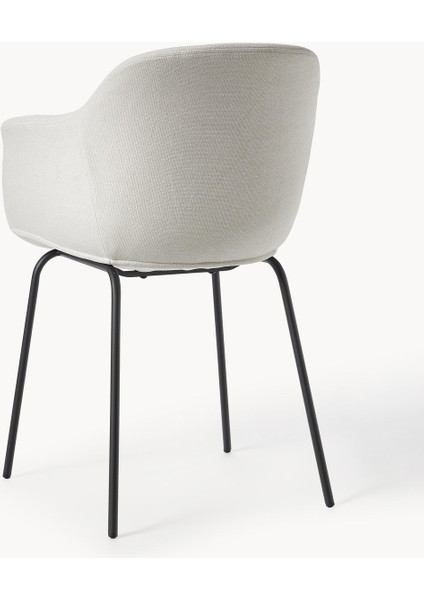 Fiji Kollu Sandalye – Scandi Stil, 40.000 Martindale, Metal Ayaklı, Dar Oturumlu